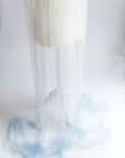 IRIS wedding veil hem showing the smooth dip-dyed color transition on English tulle.