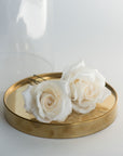 Silk rose bridal hair accessory with natural, lifelike petals