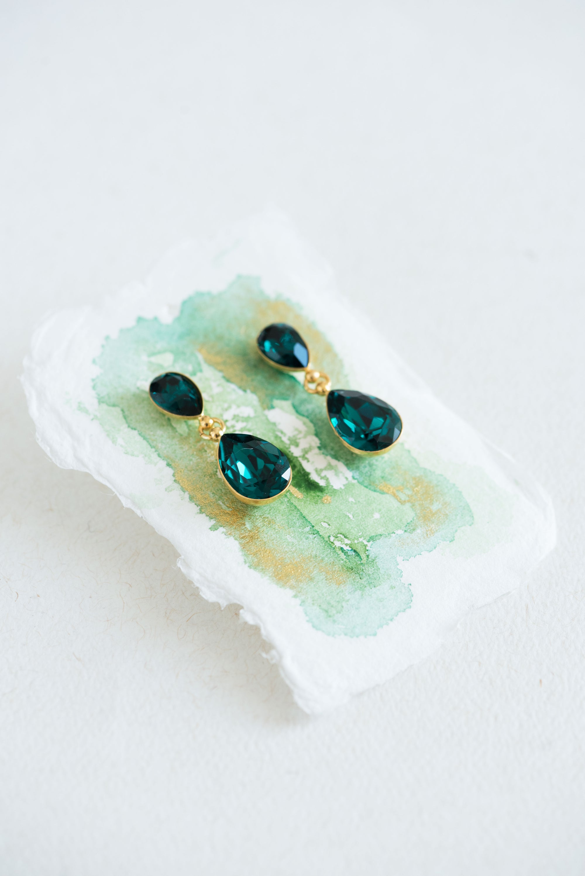 Emerald crystal earrings REGN