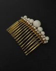 Handcrafted pearl and crystal bridal hair comb, available in gold or silver- ALBE