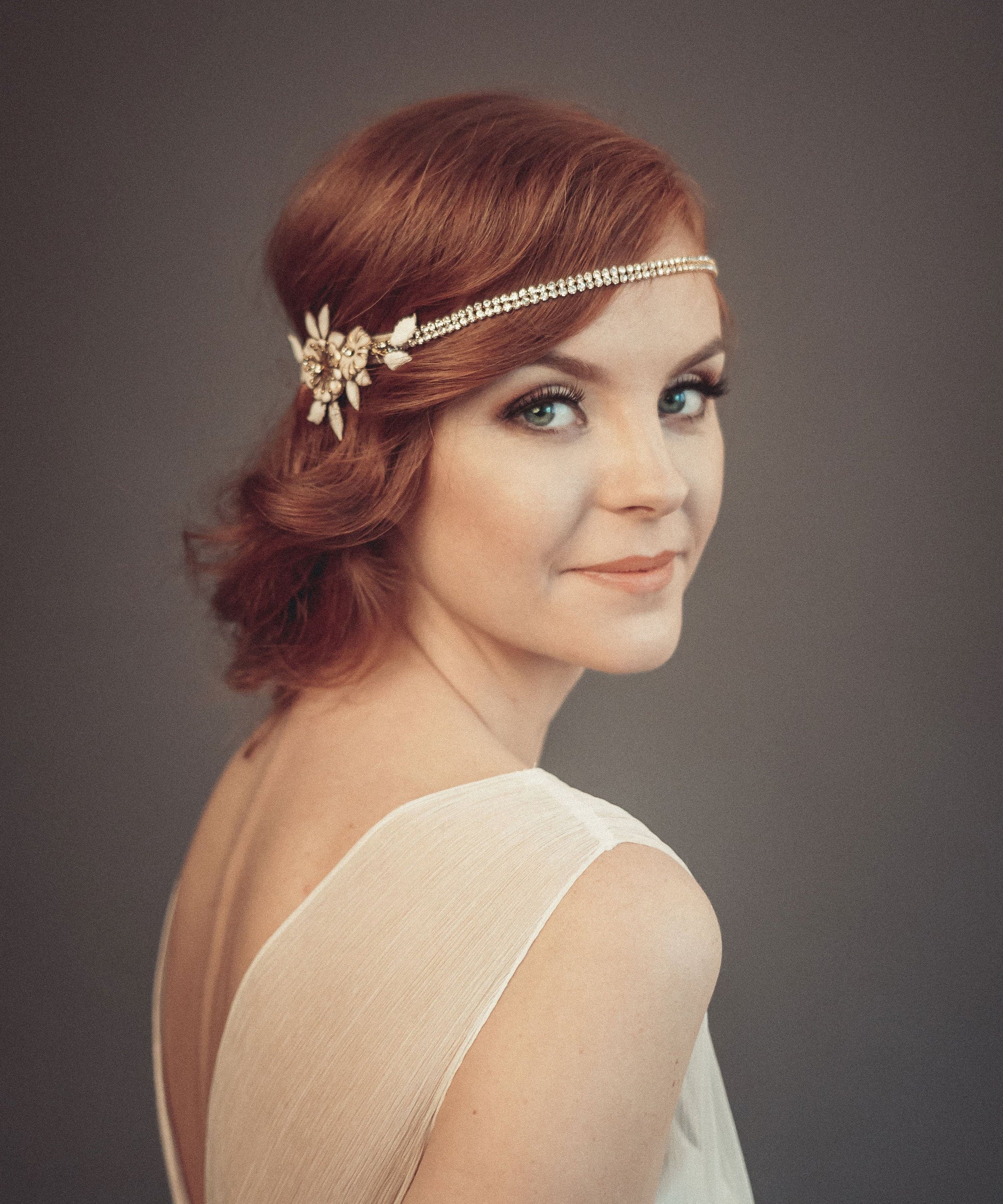 1920s wedding headpiece, Roaring Twenties hair accessories