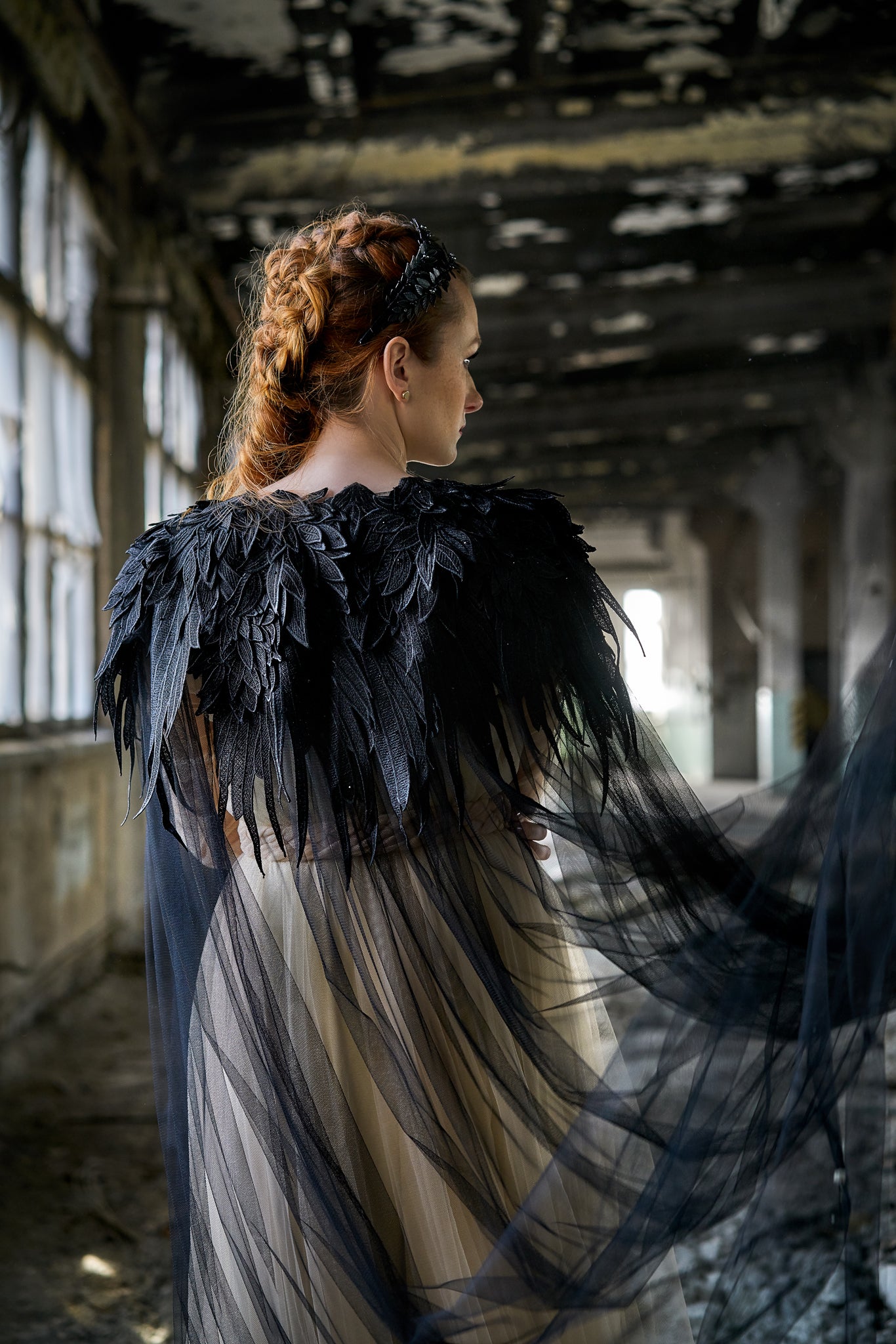 black wedding cloak