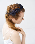 Black rose flower crown - FIONA