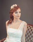 Beige floral headband