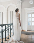 draped veil, boho veil