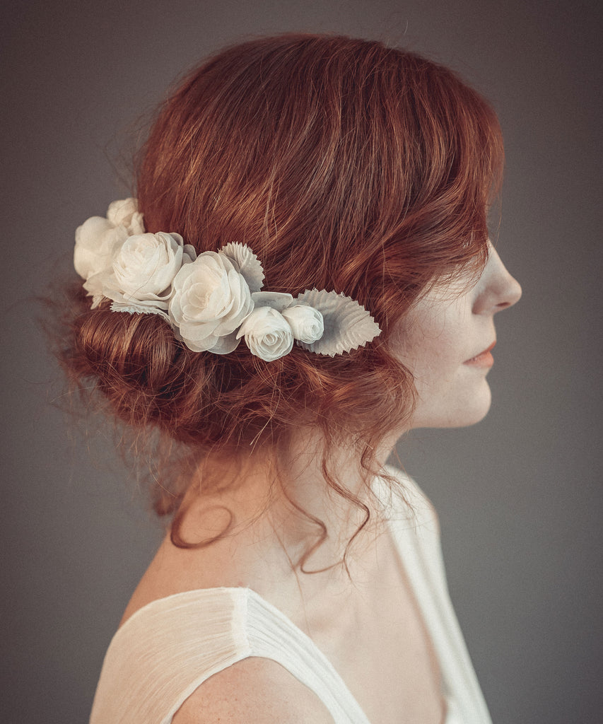 Bridal floral headpiece