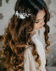 bridal hair vine with flowers