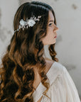 bridal hair vine with flowers