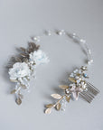bridal hair vine with flowers