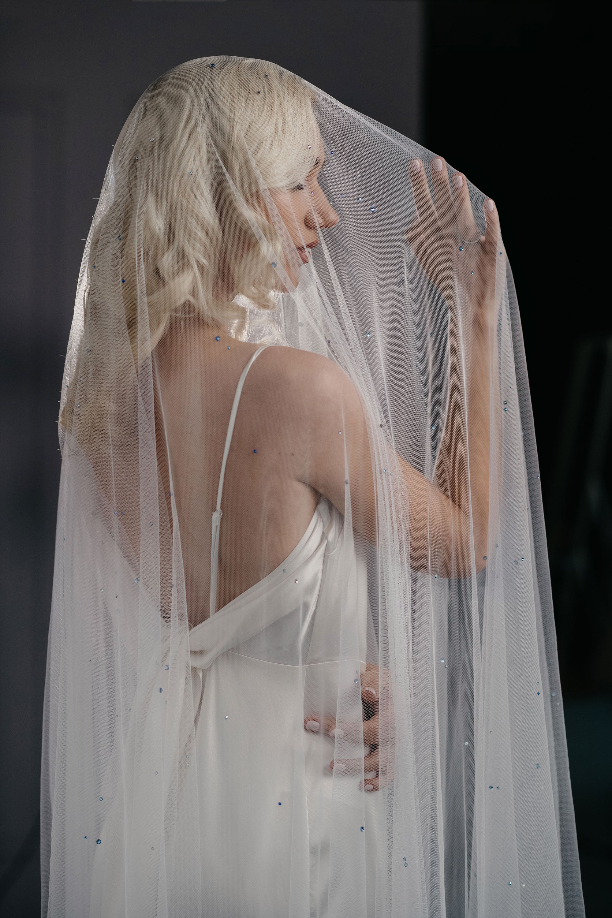 Crystal drop veil - RAIN