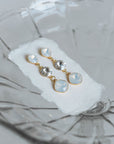 Bridal white opal earrings - INVERNO