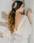 bride with hair comb