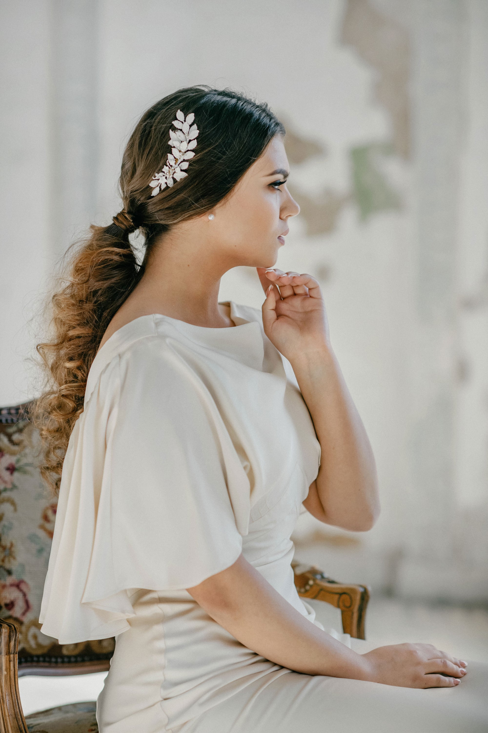 leaf hair piece