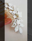 Leaf hair piece in white or ivory - MADLINE