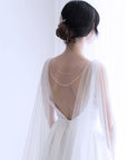 wedding cape with back necklace