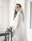 two tier veil from soft English tulle