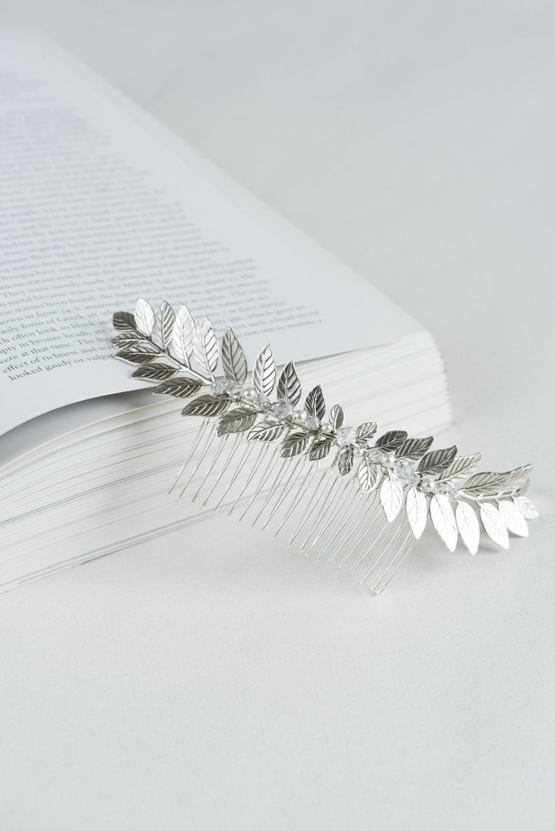 grecian style laurel headpiece gold or silver