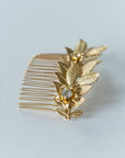 Gold hair combs with flowers for brides, bridesmaid, or for any special occasion when you want to feel like goddess or nymphs.
