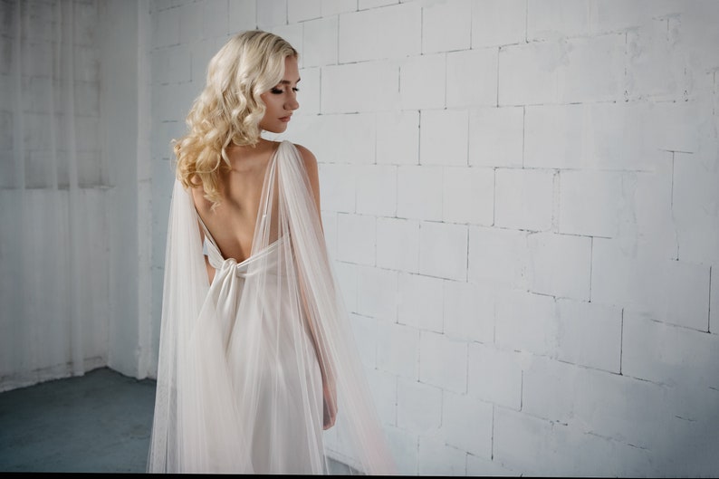 Dip dyed bridal cape - PHILA