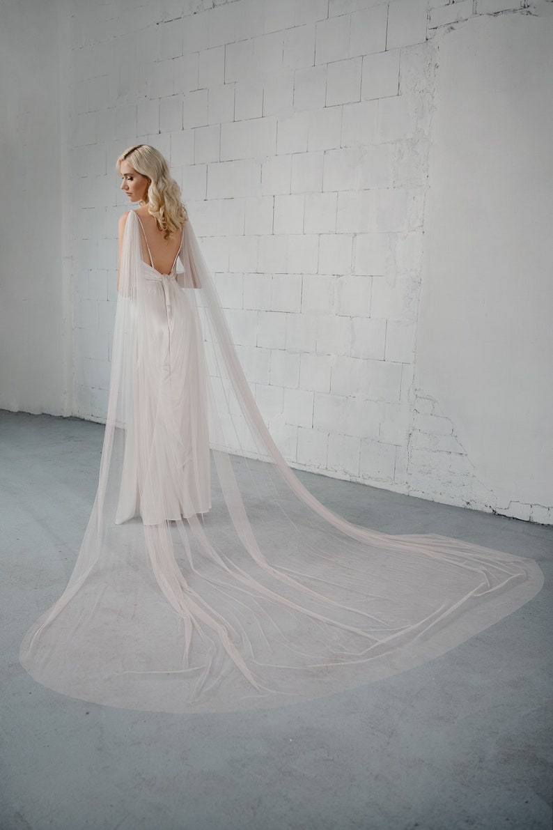 Dip dyed bridal cape - PHILA