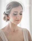 Birdcage veil - Wedding veil - Double birdcage veil - Double layer bandeau veil - White, ivory, nude, black
