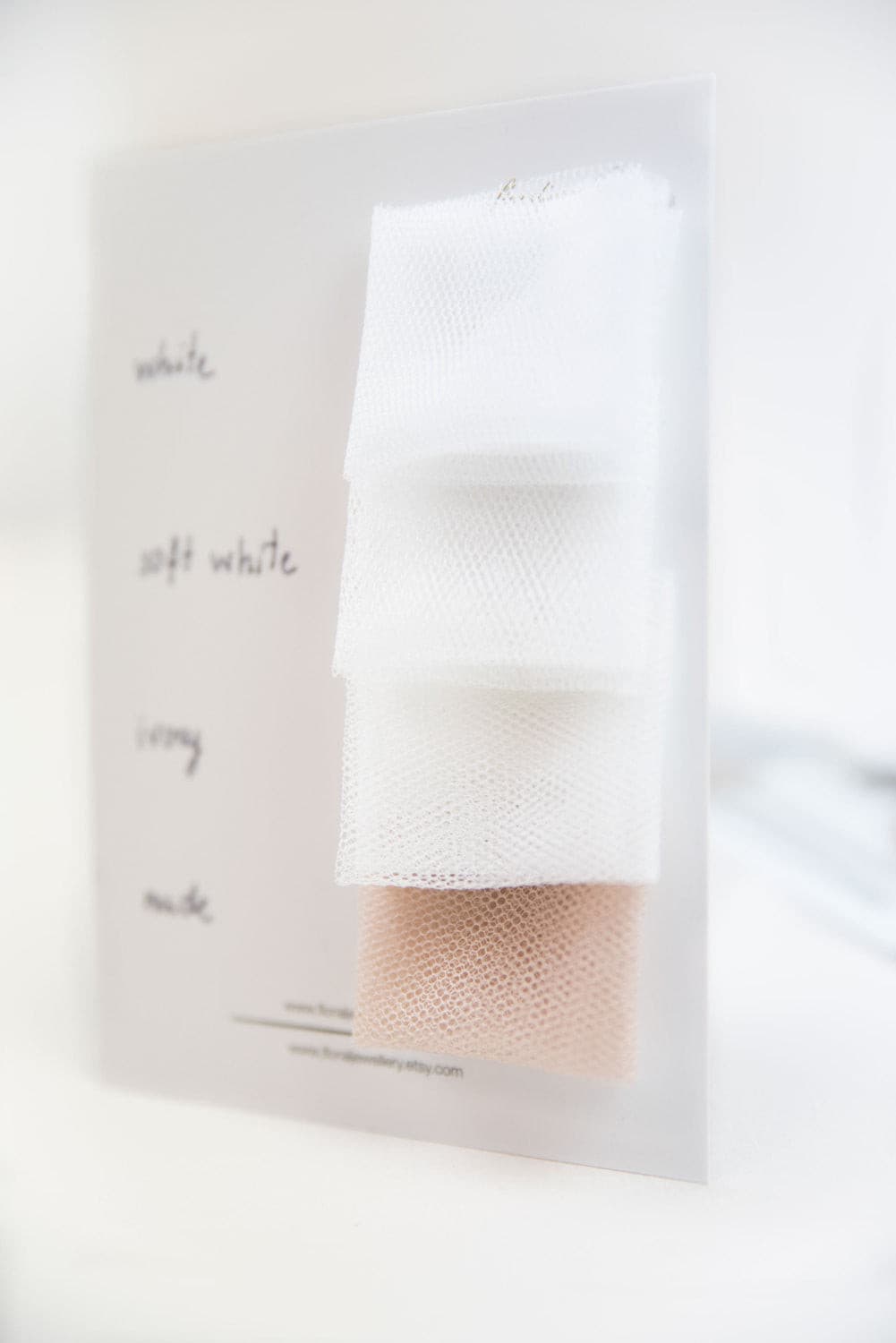 Veil fabric swatches - Fabric samples - Tulle swatches