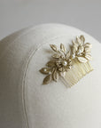 Flower and leaf hair comb