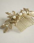 Flower and leaf hair comb