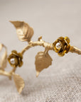 Bridal hair vine - Boho wedding headpiece - Gold wedding hairpiece - Gold leaf hair vine - Wedding headband - Bridal headband