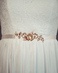 Gold bridal belt, Wedding belt, Gold sash, Wedding dress sash gold with pearls
