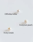 Pearl color comparison for ALSA pins — offwhite, ivory cream, matte ivory