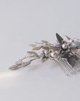 TILLE bridal hair comb — silver floral details and delicate sparkle