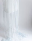 Soft tulle wedding veil in custom color