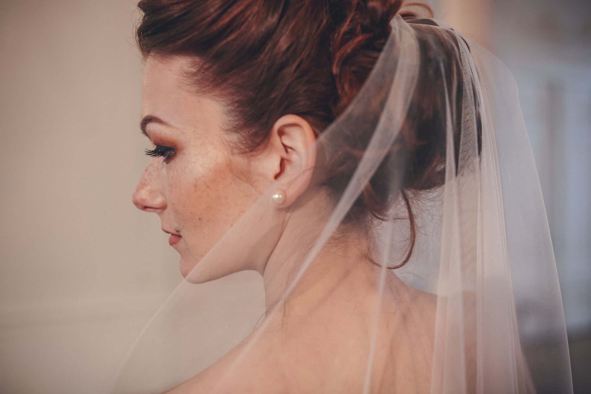 Italian tulle no gather veil
