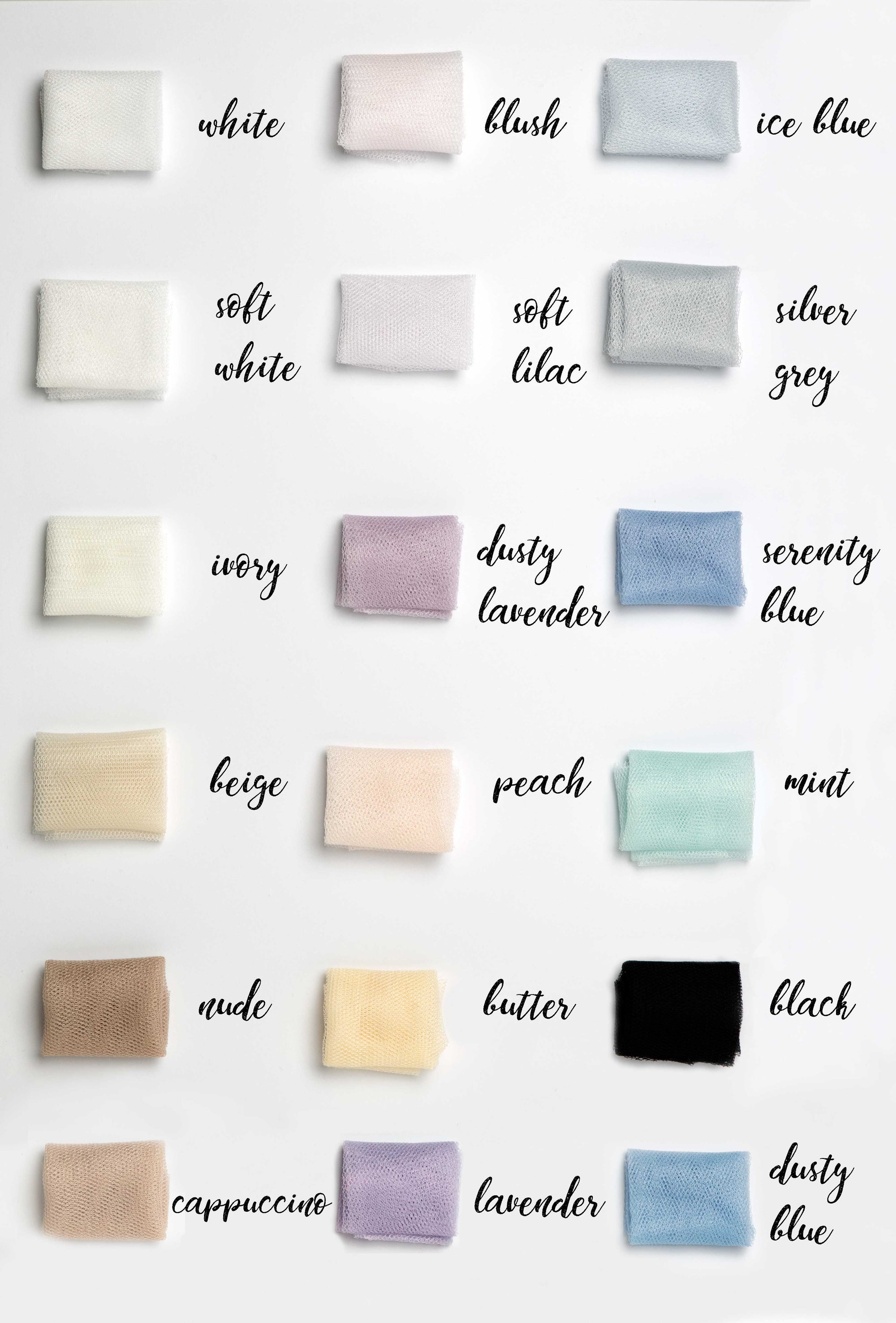 Tulle color options
