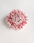 Top view of ANTHEMON blush pink and soft white silk chrysanthemum flower
