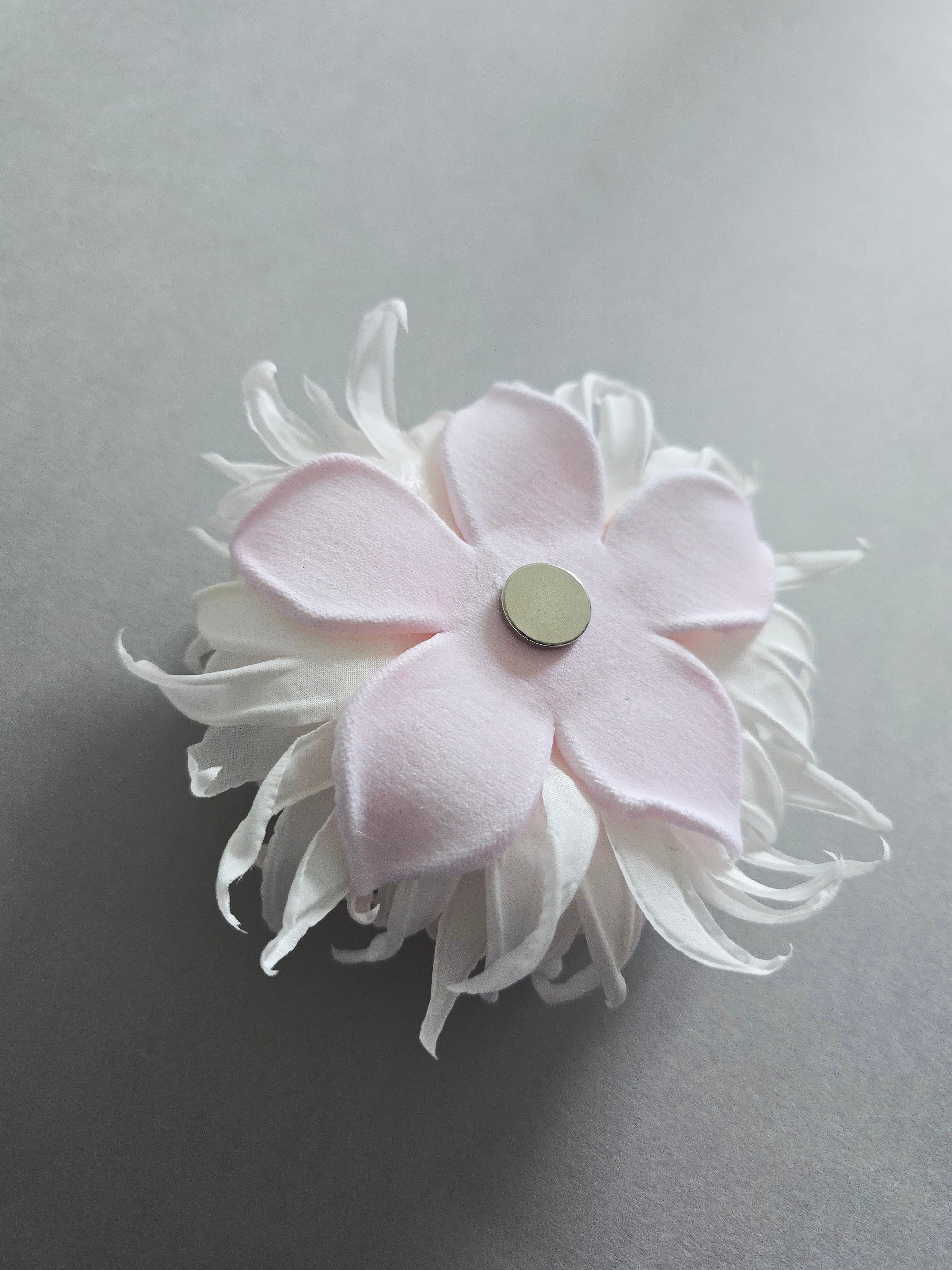 Backing optionsfor silk flower brooch - magnet closure.
