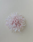 ANTHEMON Handcrafted Silk Chrysanthemum Brooch in Powder Pink