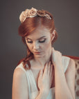 Beige floral headband