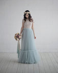 Beige bridal floral crown