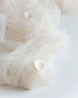 Bridal petal veil and rose flowers hair pin set - ILZE