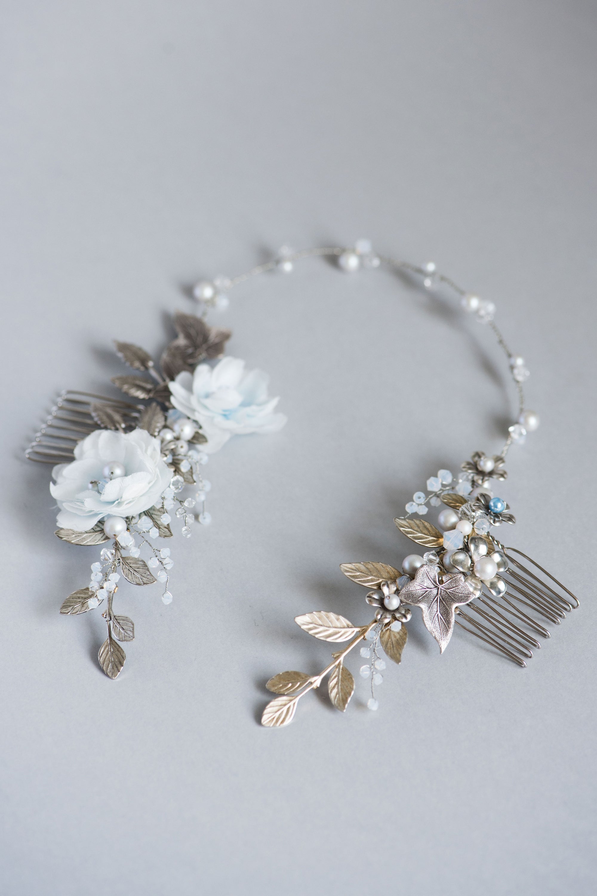 bridal hair vine with flowers