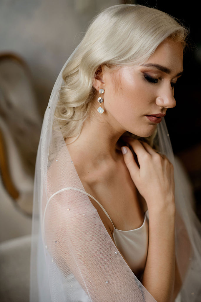 Bridal opal earrings - INVERNO