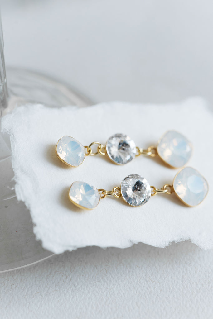 Bridal opal earrings - INVERNO