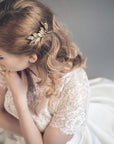 Leaf hair pins for brides and bridesmaids - LAVINIA