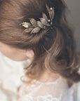 Leaf hair pins for brides and bridesmaids - LAVINIA