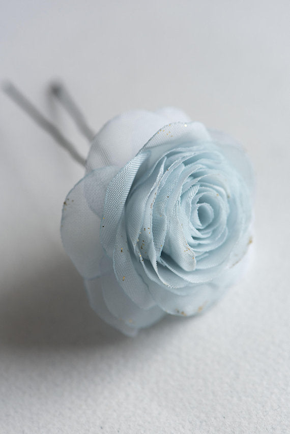 rose flower hair clip in custom color