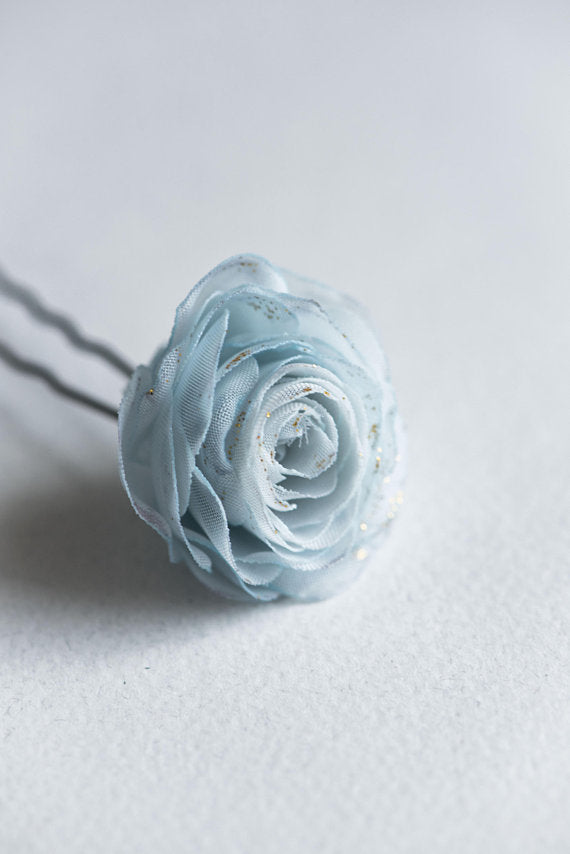 rose flower hair clip in custom color