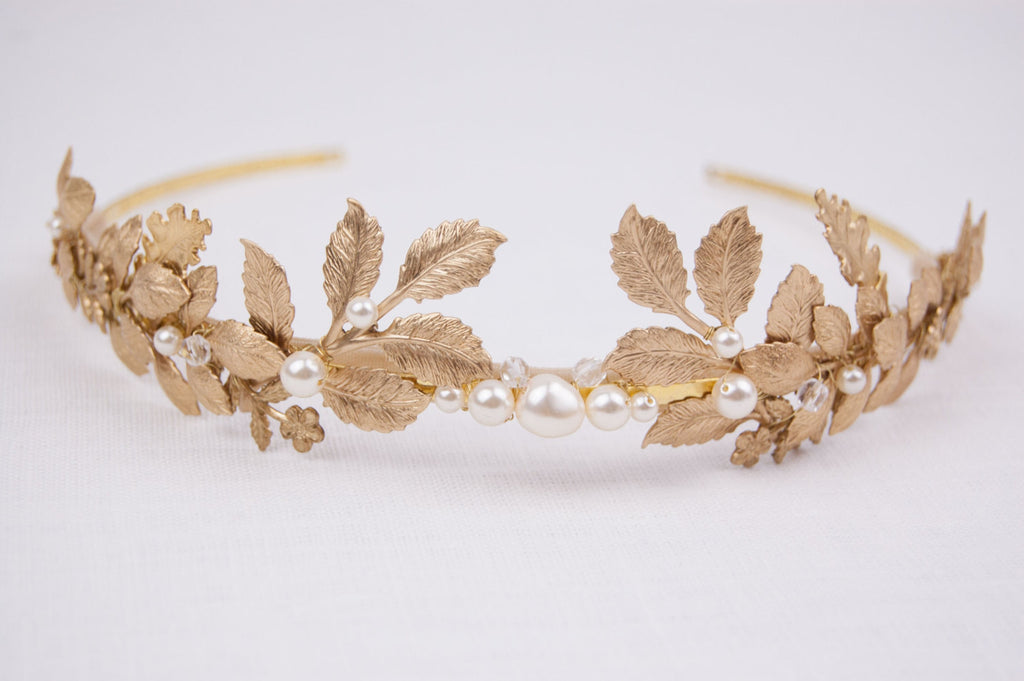 Gold leaf tiara