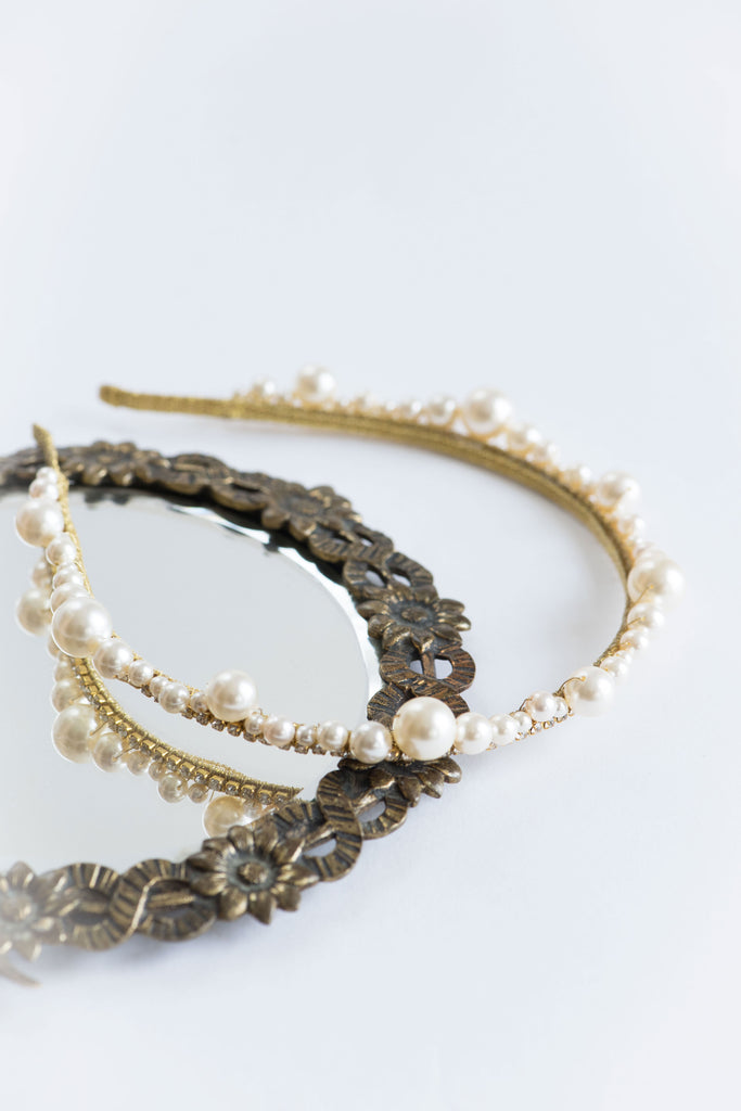 Modern pearl and crystal tiara - ERDME